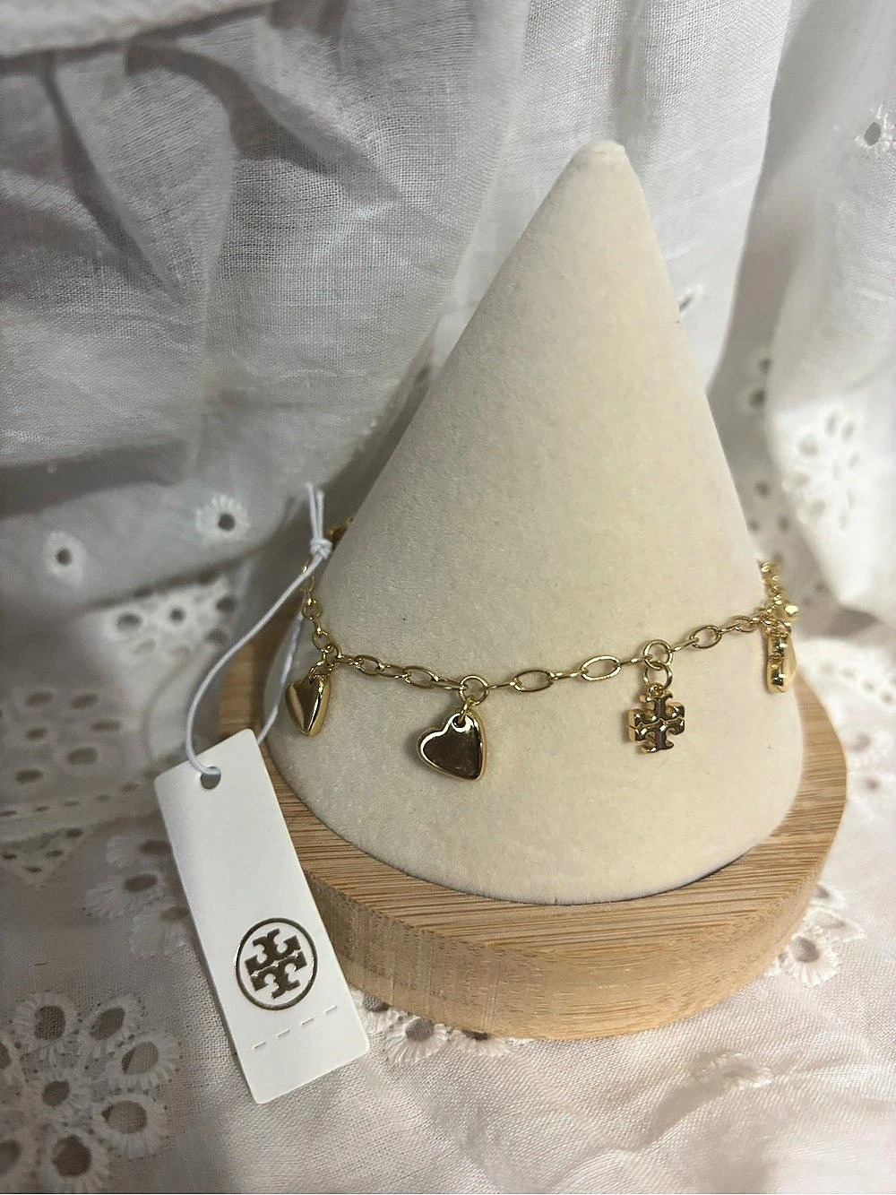 Tory Burch Curiosity Heart Bracelet Gold-Tone Necklace